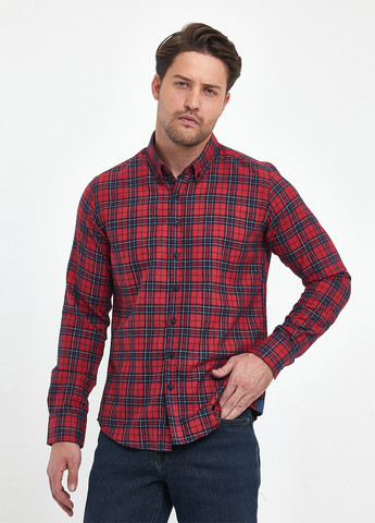 Красная кэжуал рубашка в клетку Trend Collection