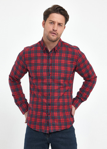 Красная кэжуал рубашка в клетку Trend Collection