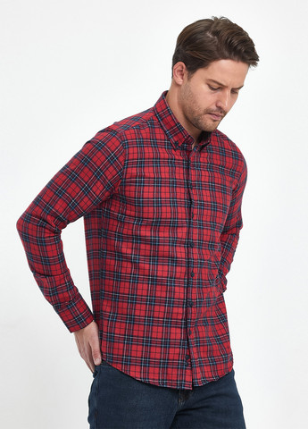 Красная кэжуал рубашка в клетку Trend Collection