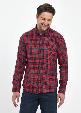 Красная кэжуал рубашка в клетку Trend Collection