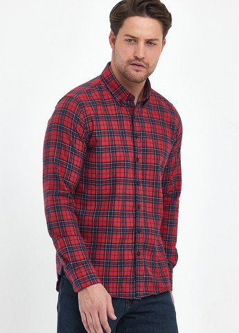 Красная кэжуал рубашка в клетку Trend Collection