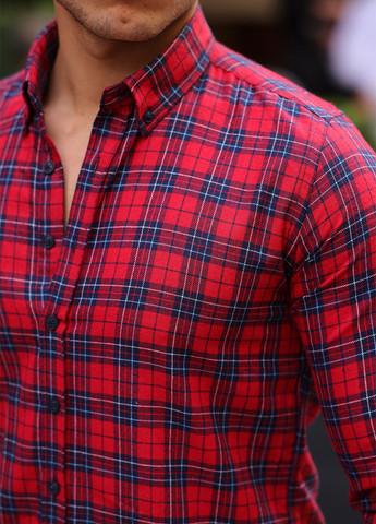 Красная кэжуал рубашка в клетку Trend Collection