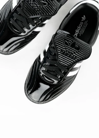 Кроссовки JI2707 adidas Samba LT Core Black Patent Leather чёрно-белые всесезоны (341083534)