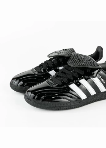 Кроссовки JI2707 adidas Samba LT Core Black Patent Leather чёрно-белые всесезоны (341083534)