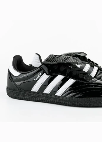Кроссовки JI2707 adidas Samba LT Core Black Patent Leather чёрно-белые всесезоны (341083534)