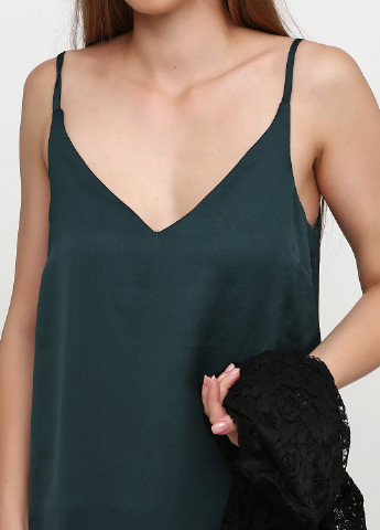 Темно-зеленый летний комплект (платье, блуза) New Look