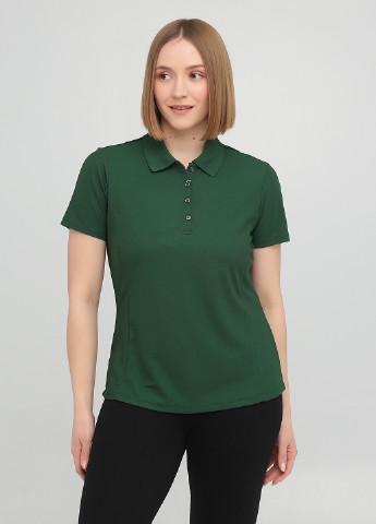 Женская темно-зеленая футболка поло Greg Norman однотонная