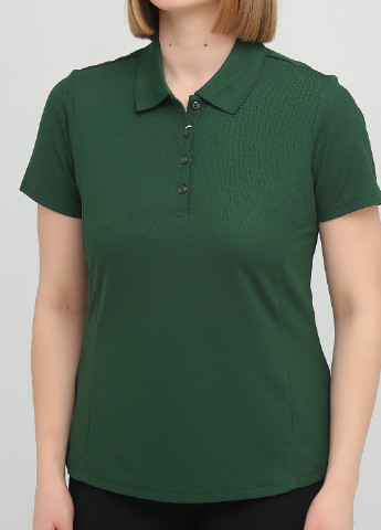 Темно-зеленая женская футболка-поло Greg Norman однотонная