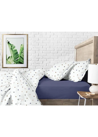Комплект подросткового постельного белья Delta Color Dark Blue 160x220 см (4822052080900) Cosas (251850319)