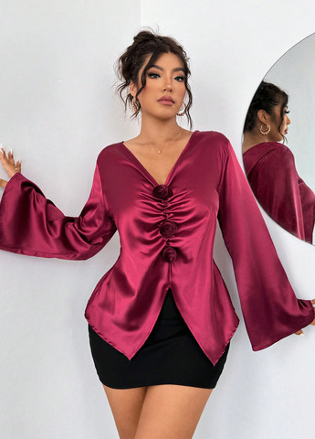 Бордова блуза SHEIN