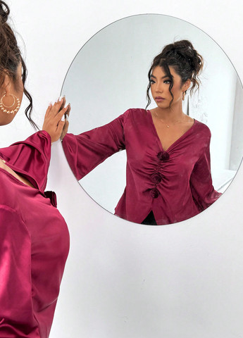 Бордова блуза SHEIN