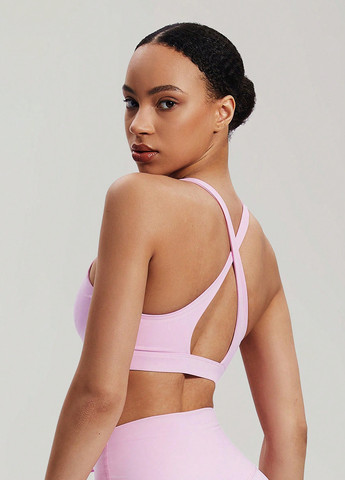 Світло-рожевий топ бюстгальтер SHEIN без кісточок поліамід