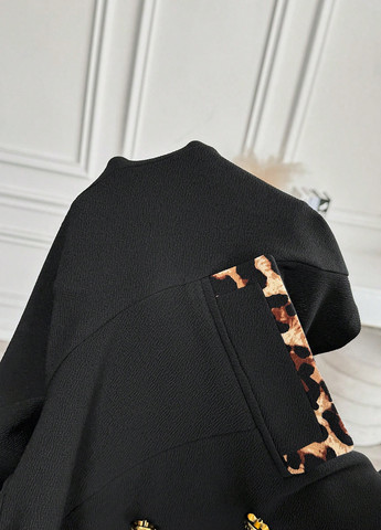 Черный женский жакет SHEIN однотонный - демисезонный