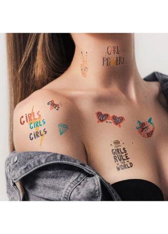 Тимчасові тату "Girls Power Mix" TATTon.me (254255618)