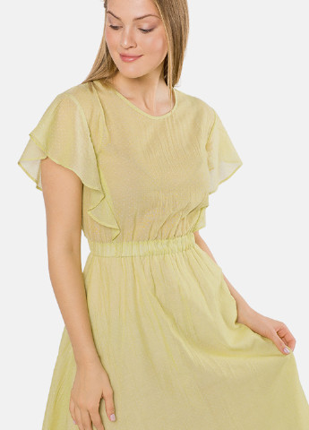 Светло-зеленое кэжуал платье MR 520 однотонное