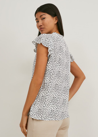 Чёрно-белую блуза C&A