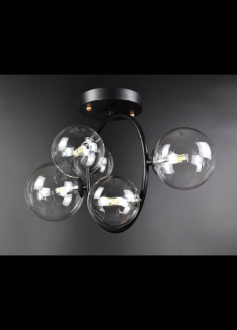 Люстра стельова на 5 лампочок 069/5 Чорний 51х24х52 см. Handmade (234539715)