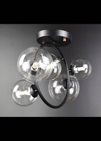 Люстра стельова на 5 лампочок 069/5 Чорний 51х24х52 см. Handmade (234539715)