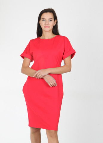 Красное вечернее платье Mozah однотонное