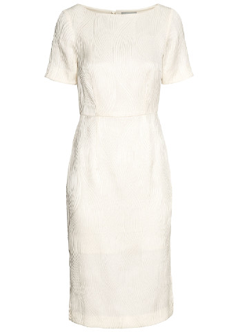 Белое кэжуал платье H&M с абстрактным узором