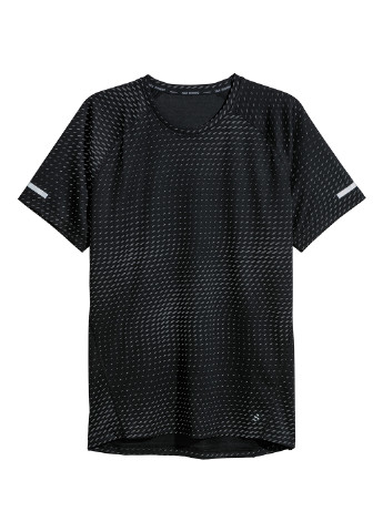 Чорна футболка з коротким рукавом H&M
