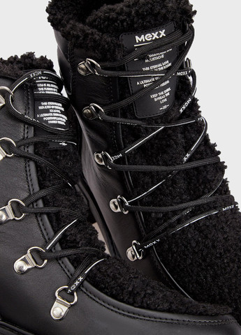 Зимние ботинки Mexx на тракторной подошве, с логотипом из искусственного меха
