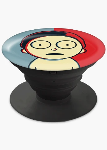 Попсокет (Popsockets) тримач для смартфону Рік Санчез Рік і Морті (Rick Sanchez Rick and Morty) (8754-2931) Чорний MobiPrint (229014709)