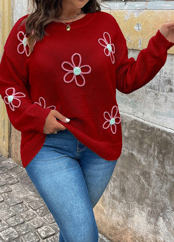 Червоний демісезонний джемпер джемпер SHEIN