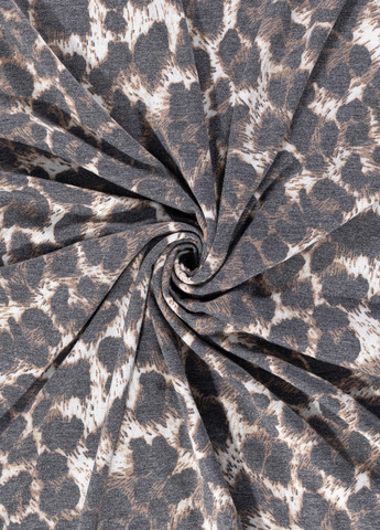 Сіро-коричнева кежуал сукня сукня-футболка, а-силует SHEIN леопардовий