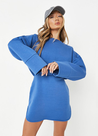 Синее кэжуал платье платье-свитшот Missguided однотонное