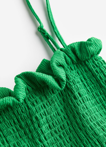 Зеленое кэжуал платье а-силуэт H&M однотонное