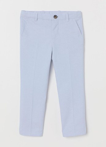Голубые кэжуал демисезонные брюки классические H&M