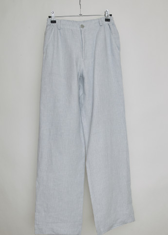 Голубые кэжуал демисезонные прямые брюки Mandarino