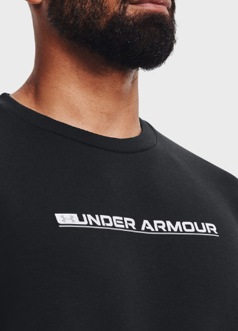Світшот Under Armour - Прямий крій напис чорний спортивний поліестер, трикотаж - (252878067)