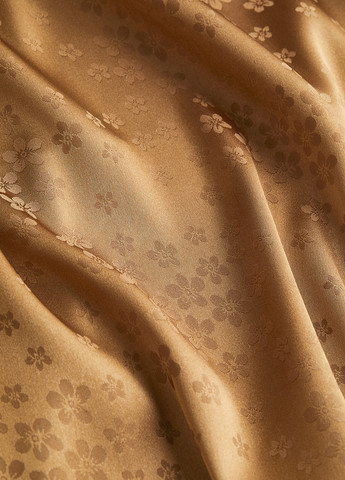 Темно-бежева кежуал, вечірня сукня на запах H&M з квітковим принтом