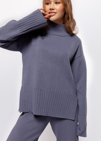 Сіро-синій зимовий светр Sewel