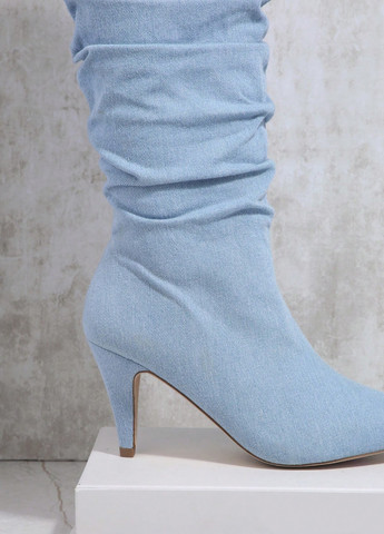 Осенние сапоги SHEIN с драпировкой