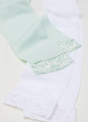Лосини,білий-салатовий, H&M (254866659)
