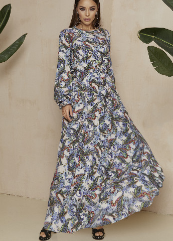 Комбінована кежуал сукня кльош VONAVIN турецькі огірки