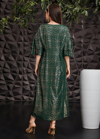 Темно-зелена кежуал сукня а-силует SHEIN з абстрактним візерунком