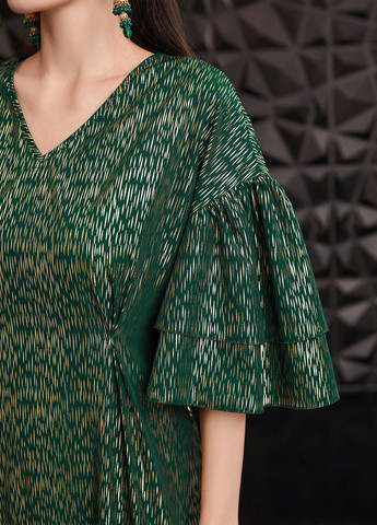 Темно-зелена кежуал сукня а-силует SHEIN з абстрактним візерунком