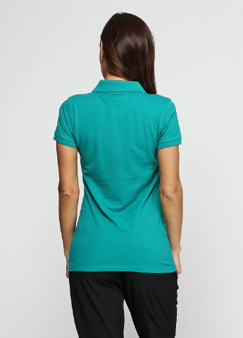 Зеленая женская футболка-поло Diadora однотонная