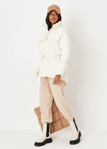 Молочная зимняя куртка Missguided