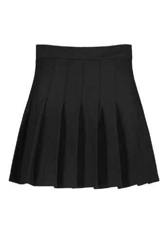 Черная кэжуал однотонная юбка Boohoo клешированная
