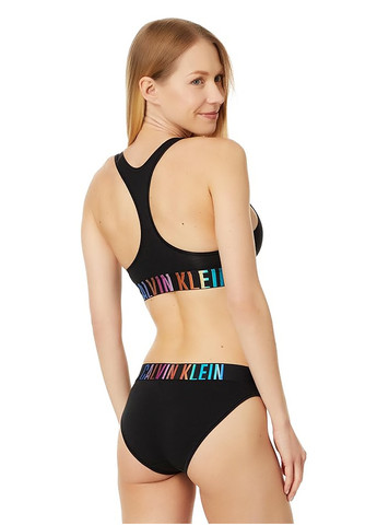 Чёрный топ бюстгальтер Calvin Klein без косточек хлопок