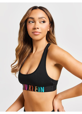 Чёрный топ бюстгальтер Calvin Klein без косточек хлопок