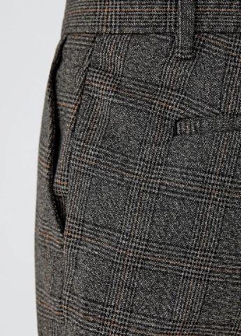 Комбинированные кэжуал демисезонные прямые, укороченные брюки Pull & Bear
