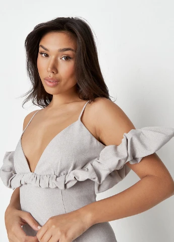 Світло-сіра кежуал сукня сукня-комбінація Missguided меланжева