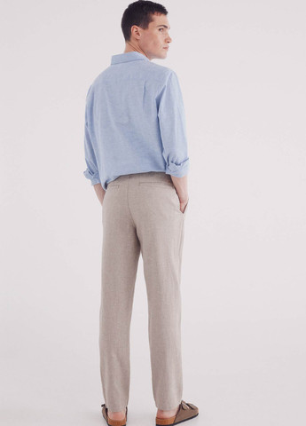 Бежевые кэжуал демисезонные прямые брюки Springfield