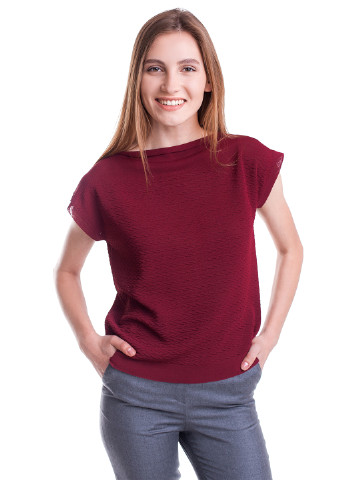 Бордовая кэжуал футболка Viviami